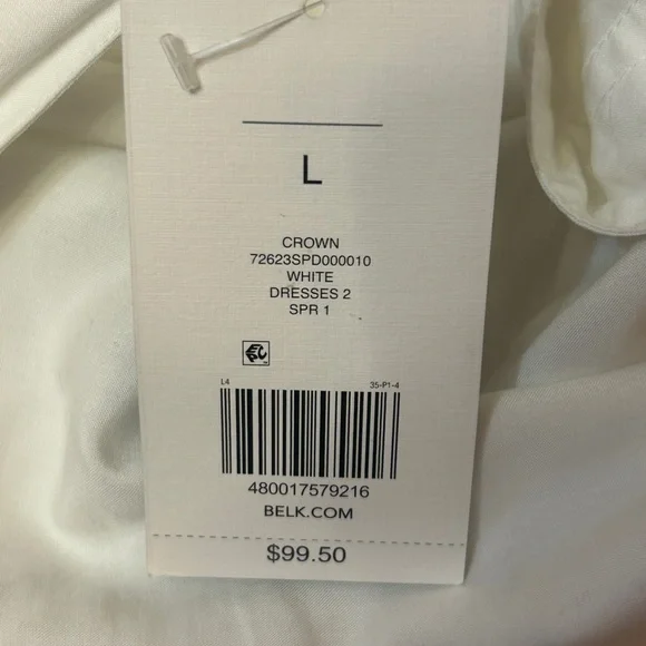 NWT Crown & Ivy White Tiered Maxi Dress with Colorful Pom Pom Trim - Size Large - Picture 5 of 10